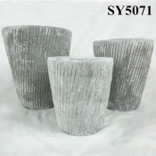 New design tall rustic cement garden flower pots