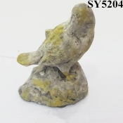 Mossy bird animal cement sculpture