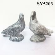 Dark finished white pigeon animal cement figure garden decoration