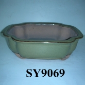 10.5" big ceramic cheap wholesale bonsai pots